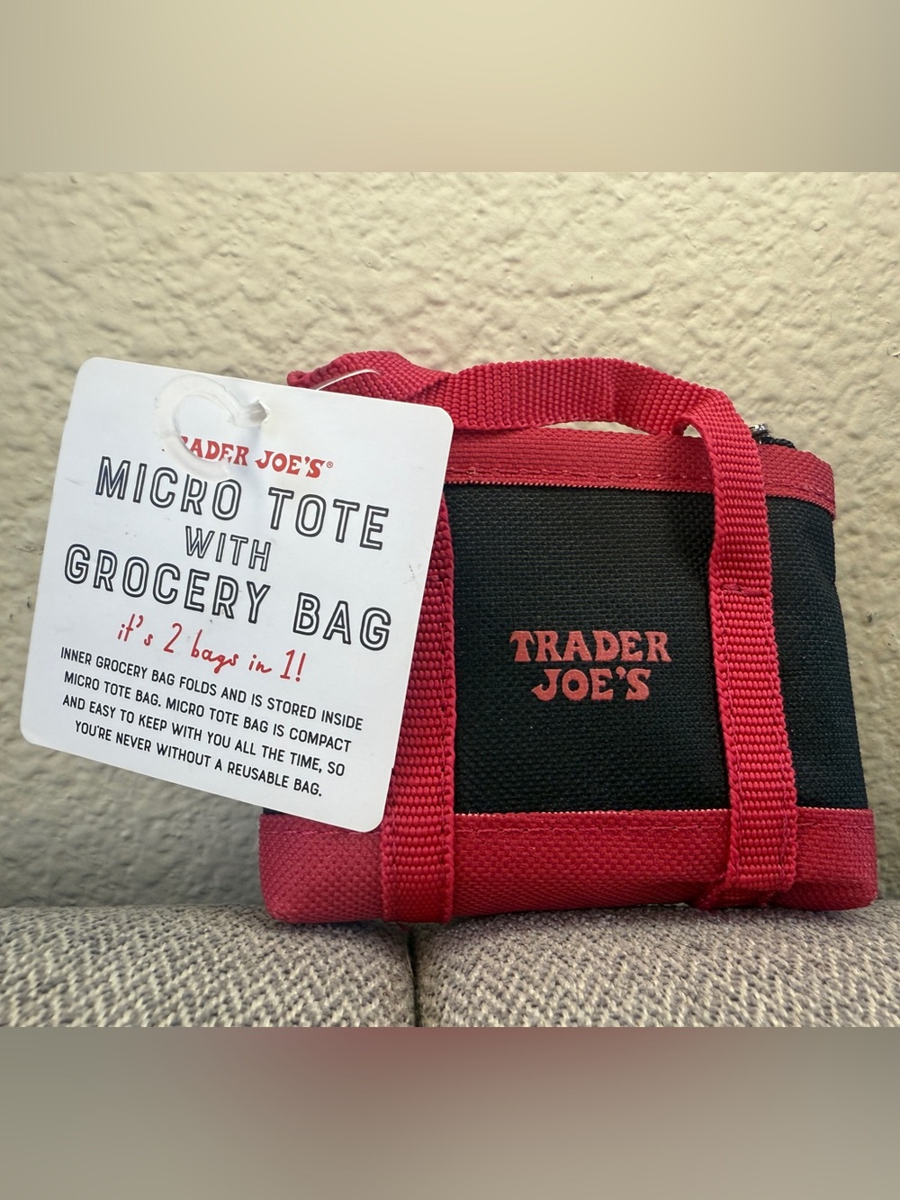 Trader Joe’s Micro Tote with Grocery Bag - Picture 3 of 11